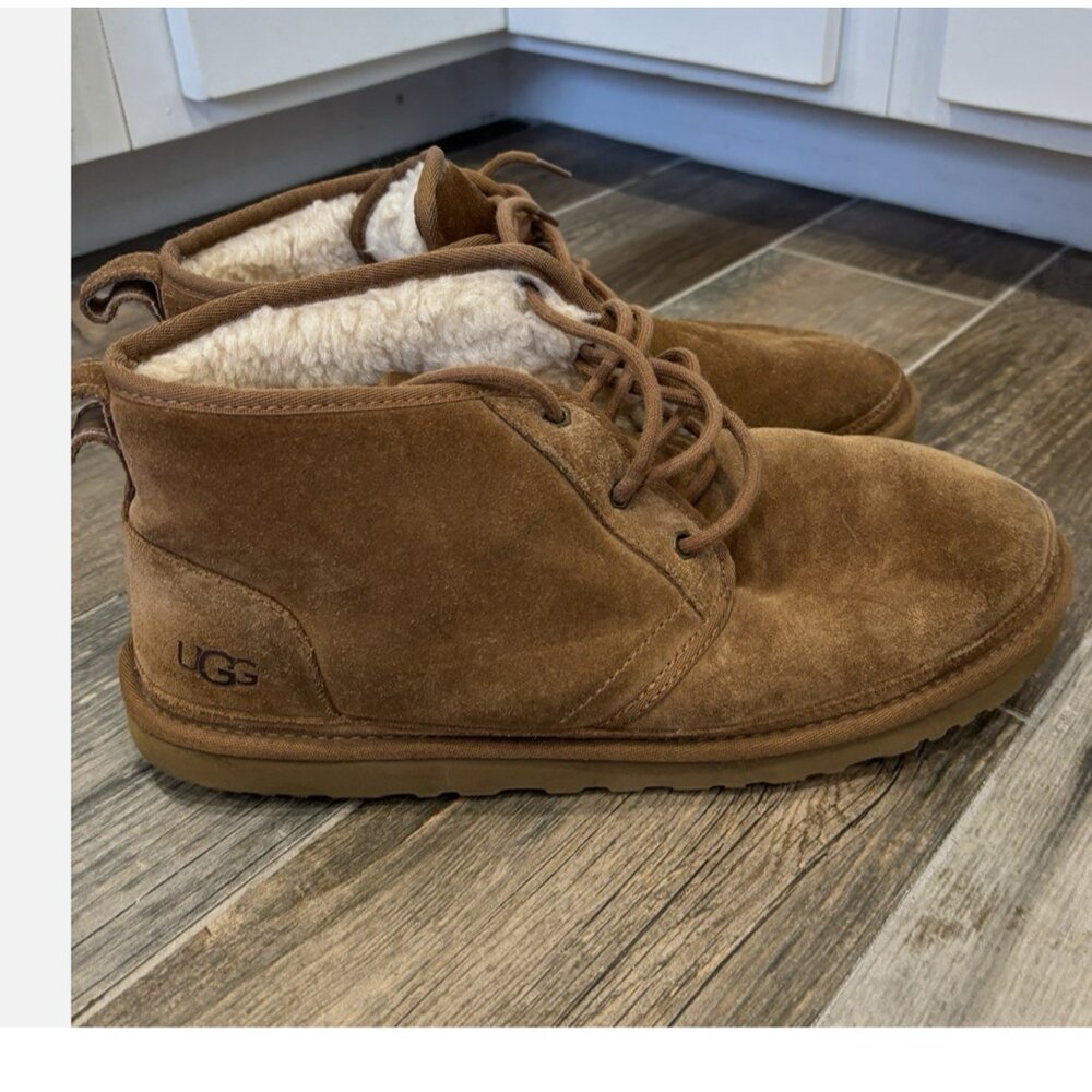 MEN'S UGG NEUMEL SUEDE BOOT CHESTNUT BROWN SIZE 12 3236